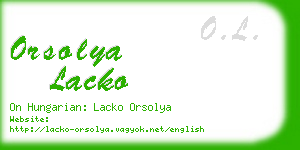 orsolya lacko business card